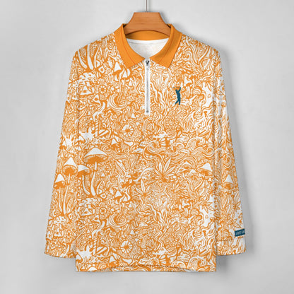 Magic Mushroom Zipper Long Sleeve - Amber