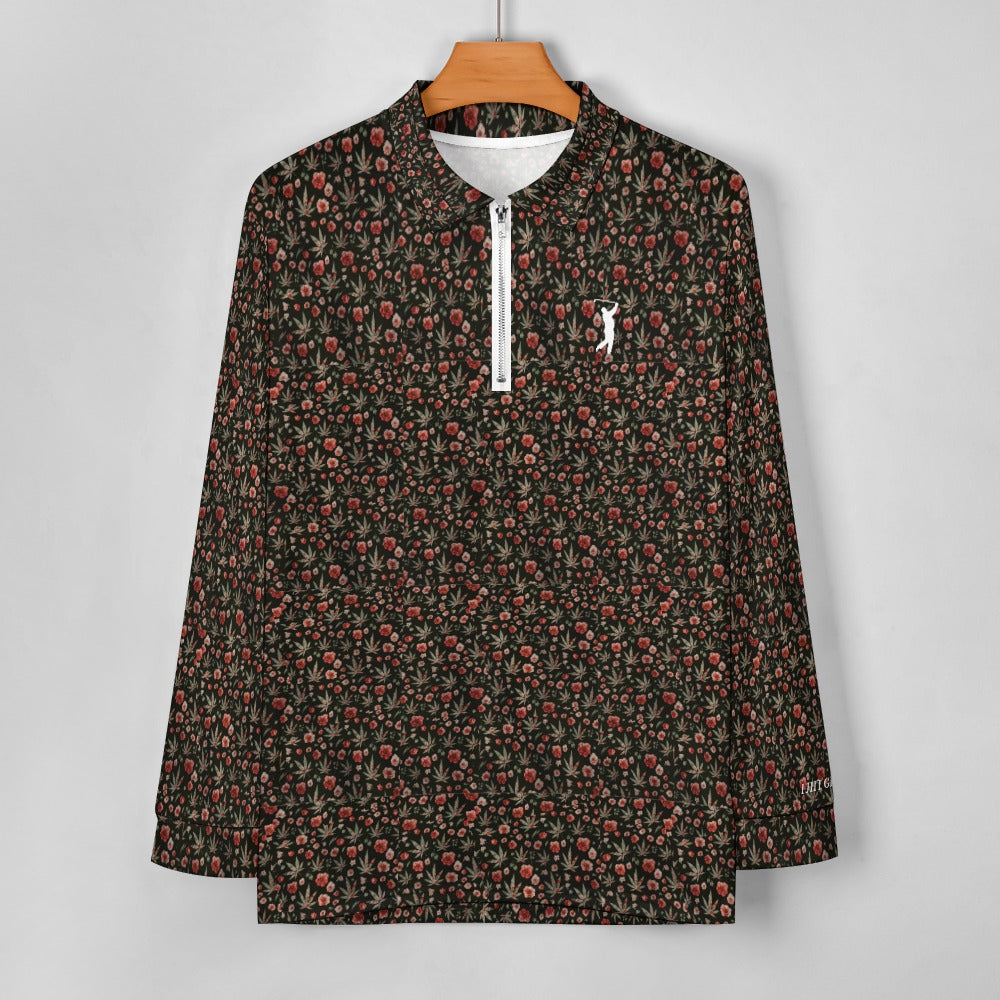 I Hit Greens - Roses are Green - 1/4 Zip Pullover