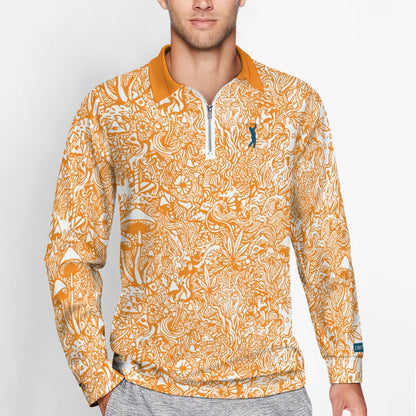 Magic Mushroom Zipper Long Sleeve - Amber