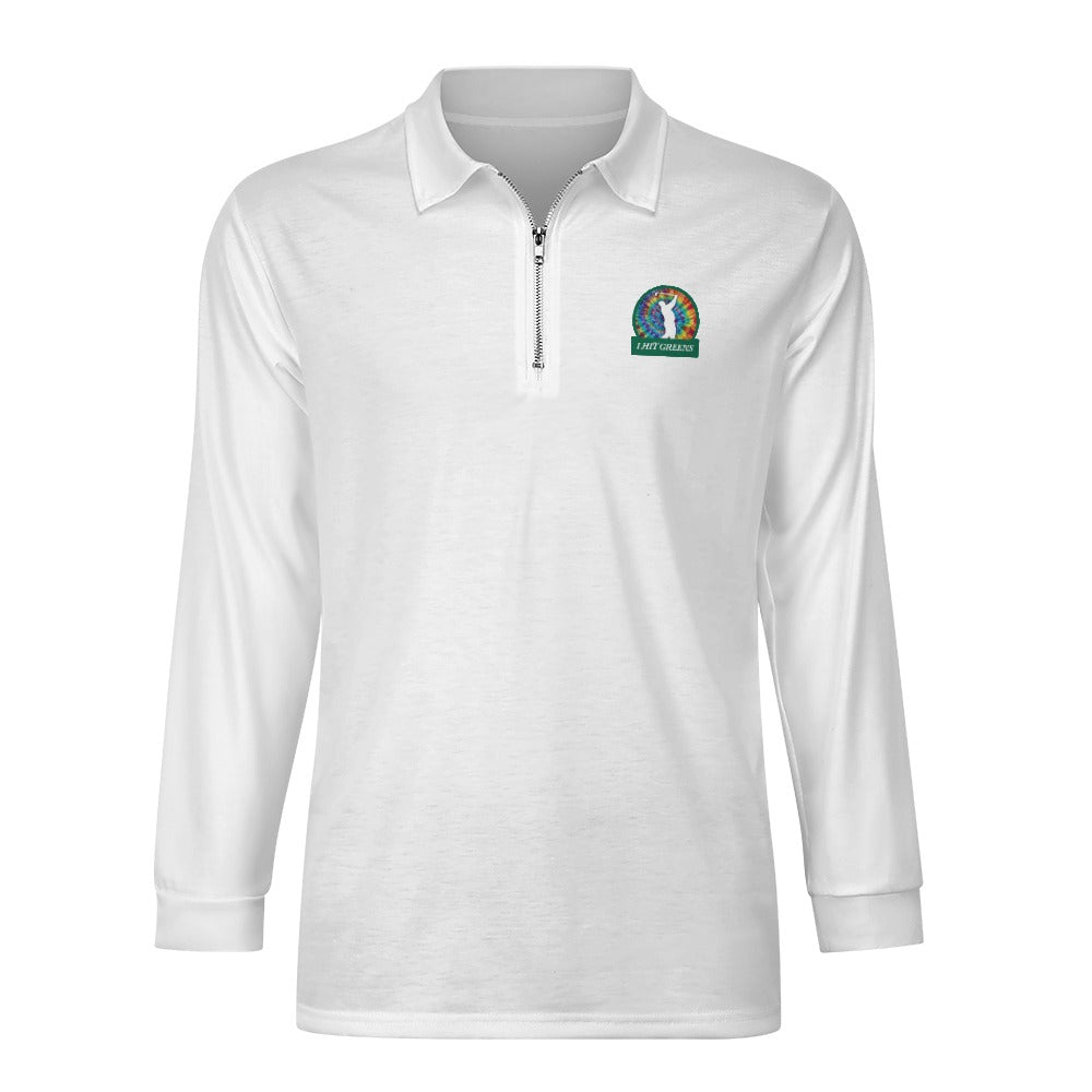 I Hit Greens - Tie Dye Medallion - 1/4 Zip Pullover