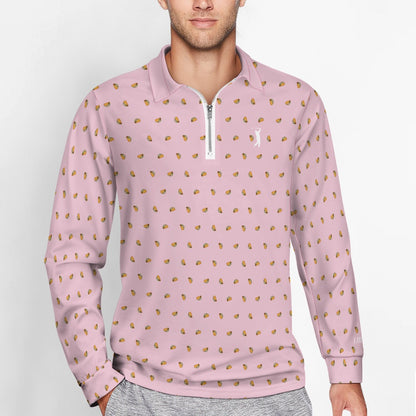 I Hit Greens - Pink Taco - 1/4 Zip Pullover