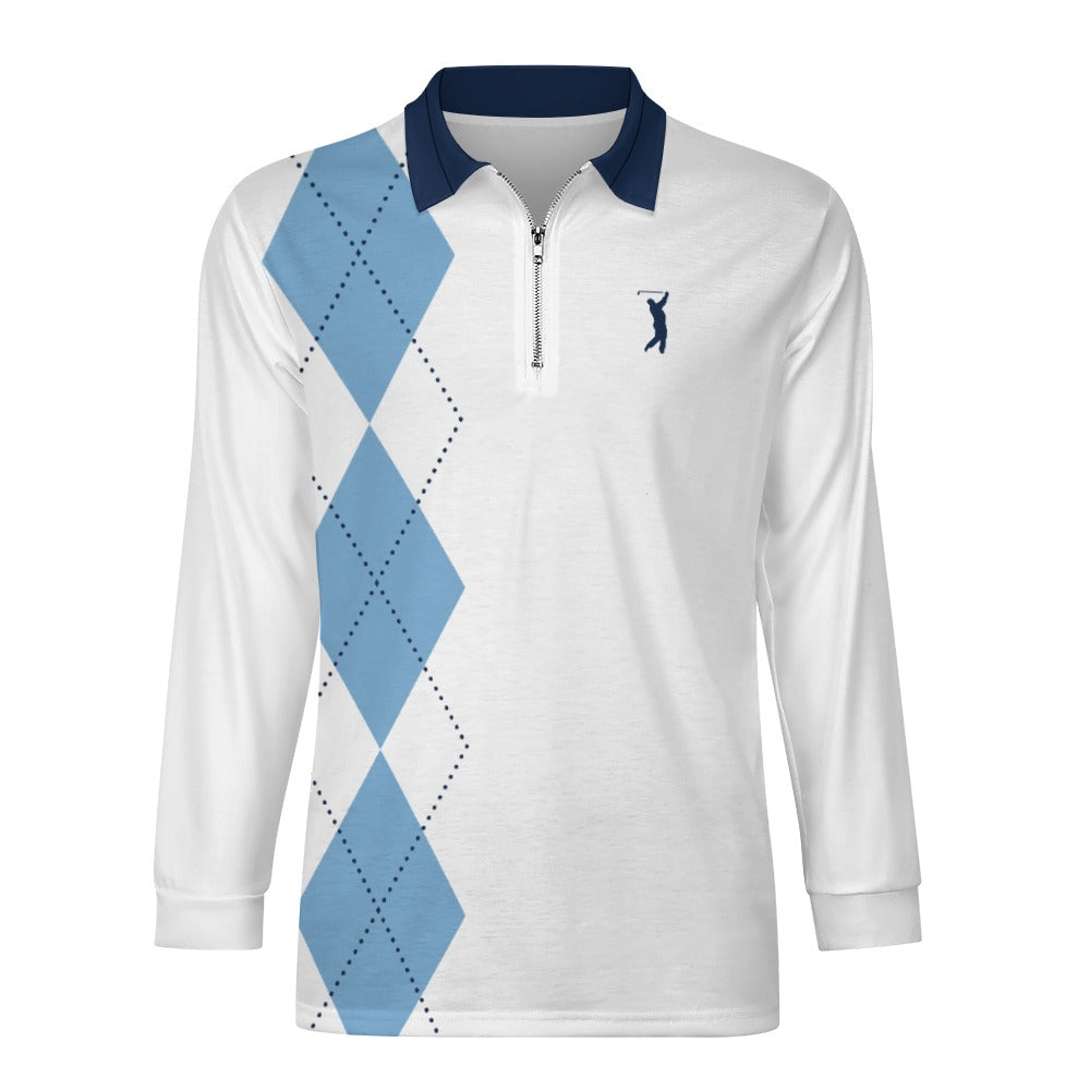 Swingman "GOAT Series" - UNC Argyle Zipper Long Sleeve