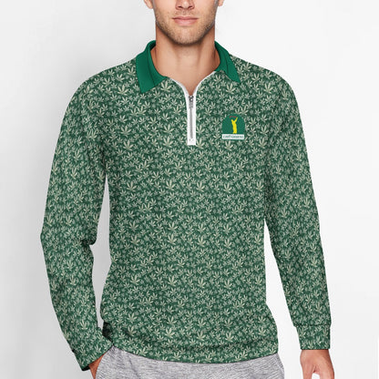 I Hit Greens - OG Green Leaf - 1/4 Zip Pullover