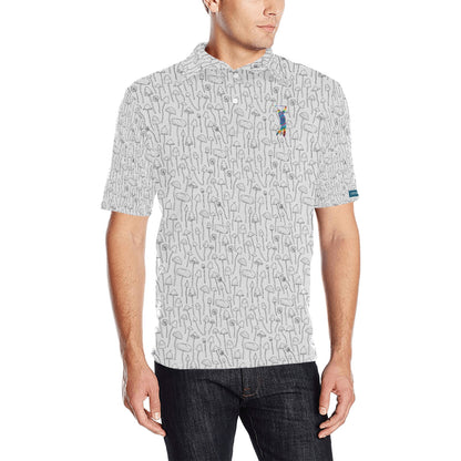 Men's All Over Print Polo Shirt (Model T55)